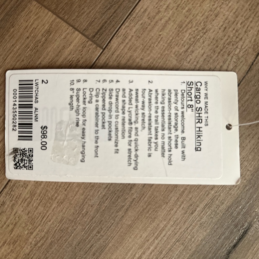 $98 MSRP Lululemon Cargo Hiking Shorts 8” - Picture 8 of 8